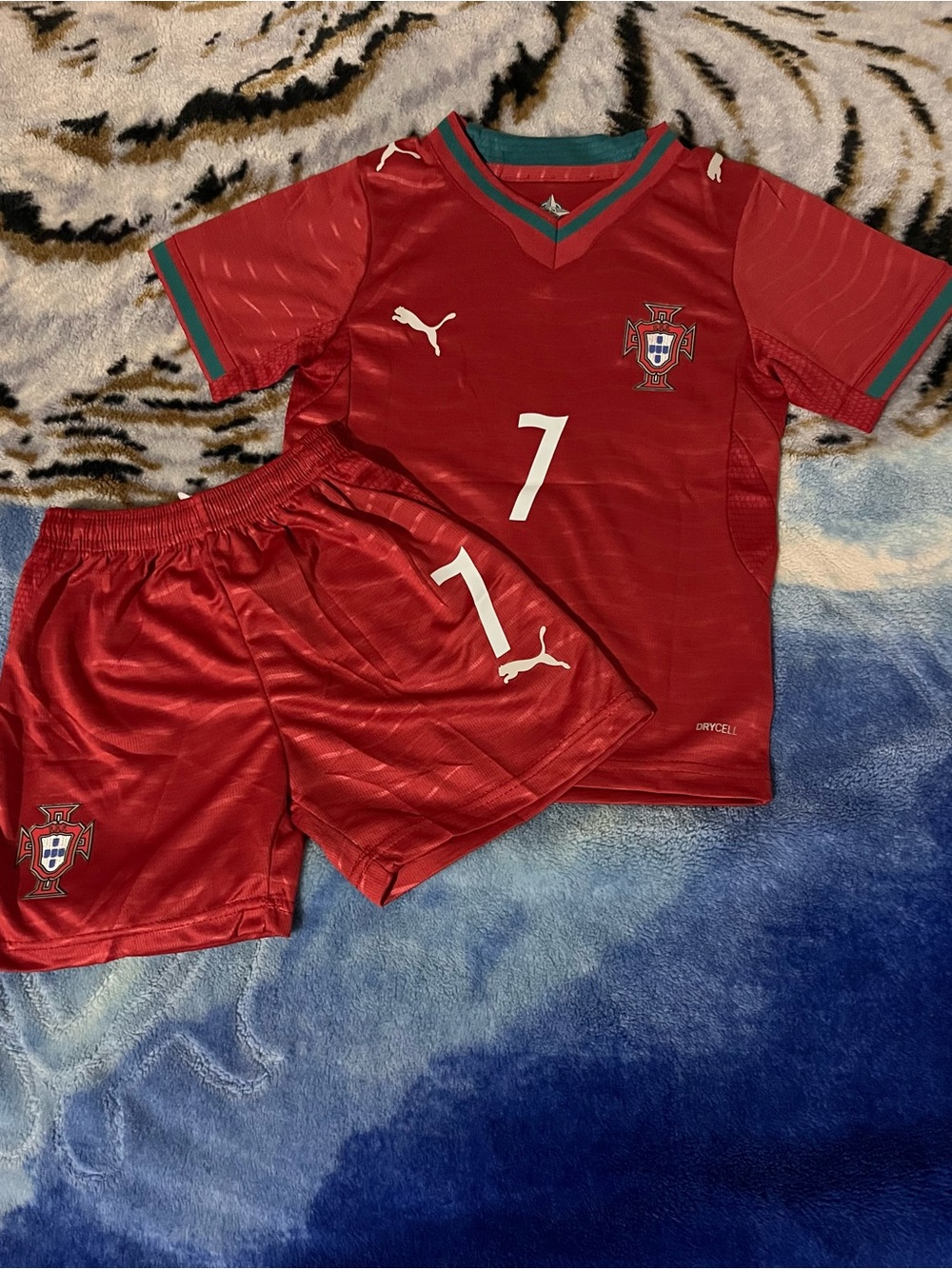 Red and Green Portugal Soccer Set for Kids